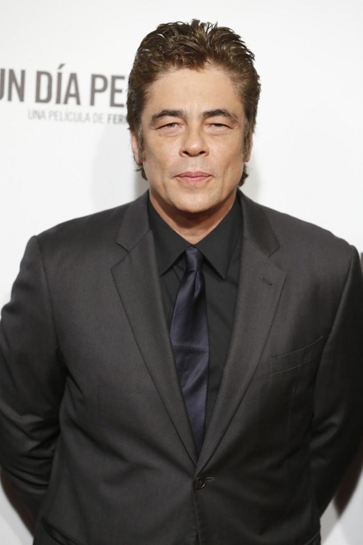 Benicio del Toro en el estreno de 'Un día perfecto' en Madrid