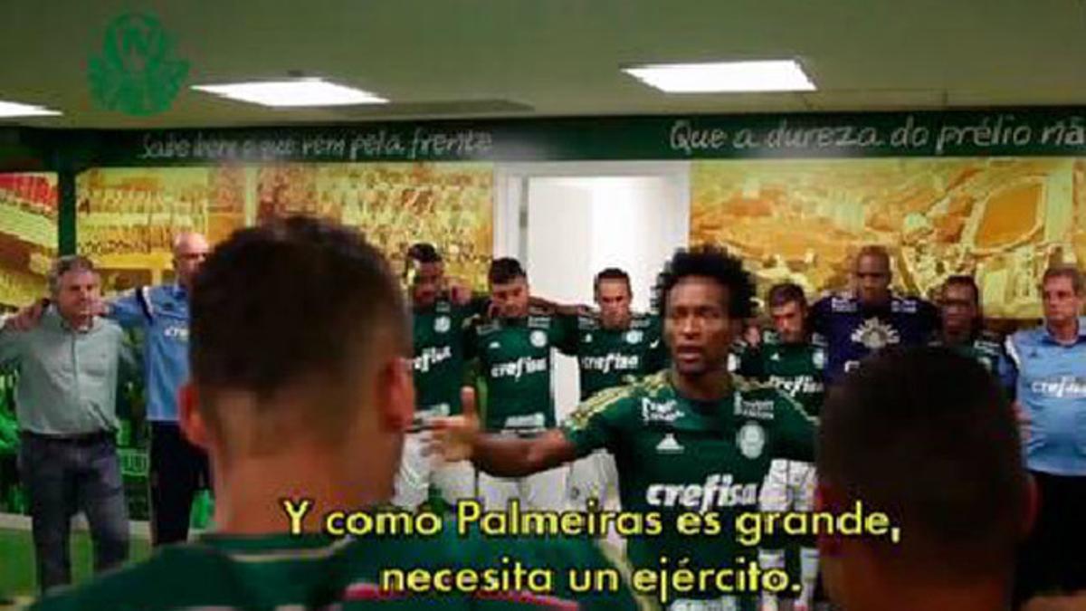 Zé Roberto, en el vestuario del Palmeiras