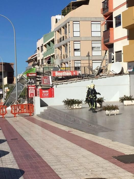 Derrumbe de un edificio de viviendas en Los Cristianos