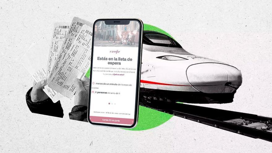 Renfe ya vende los primeros billetes del AVE: tiempos de espera de varios minutos en la web de Renfe