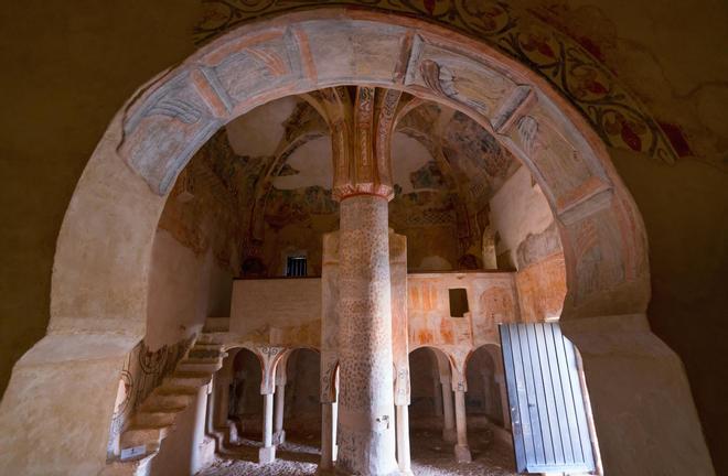 Una imagen del interrior de la ermita de San Baudelio de Berlanga.