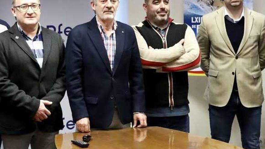 Eloy Iglesias, Fernando Carpena,Víctor González y Secundino González, ayer, en la presentación del Campeonato de España.
