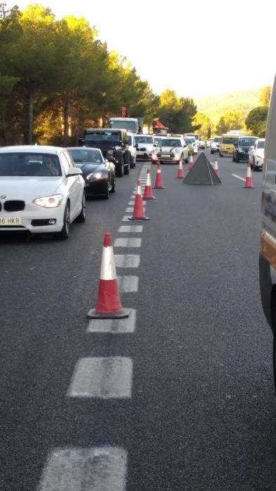 Un accidente colapsa la autopista de Palmanova