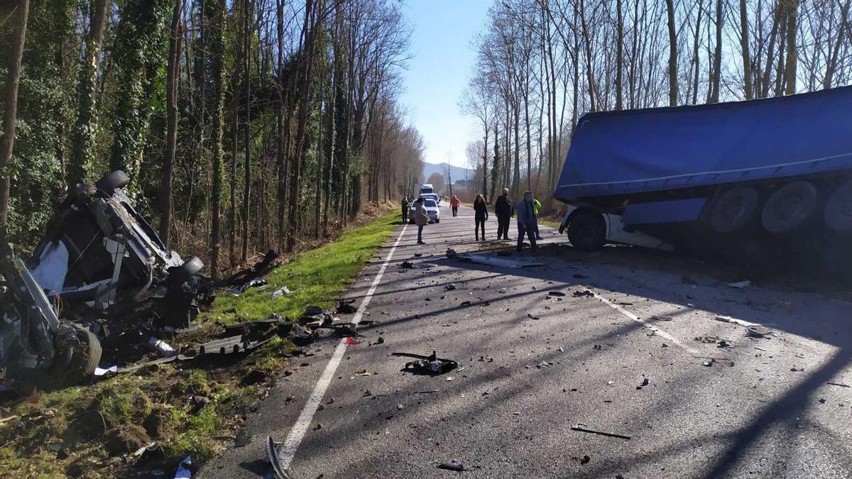 Imatge de l&#039;accident a Sant Feliu de Buixalleu