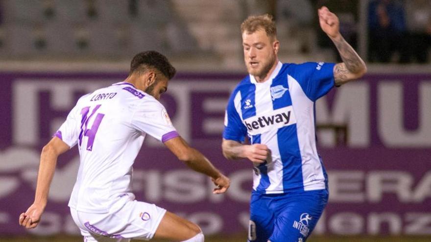 Guidetti y Lobato, durante el Jaén-Alavés.