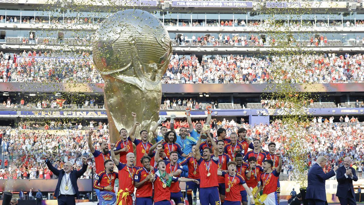 Así celebró la selección española su segunda estrella mundial