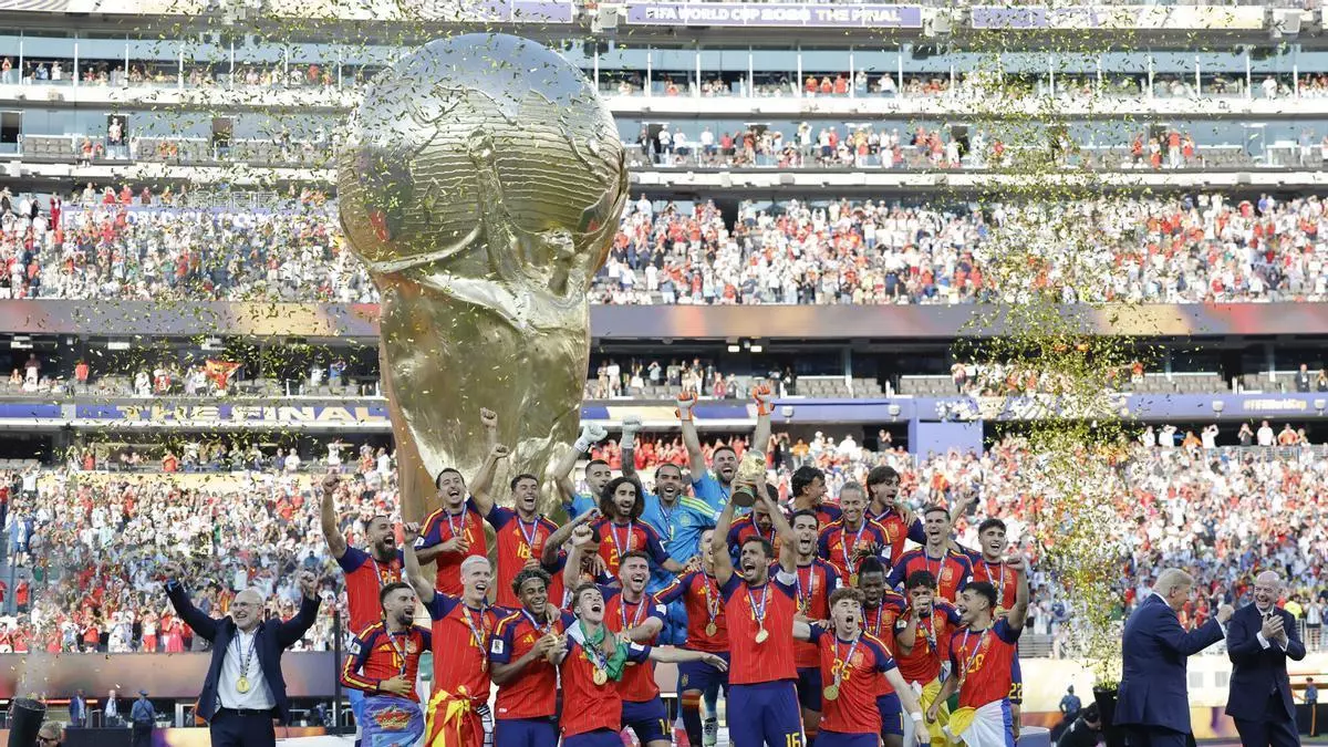Así celebró la selección española su segunda estrella mundial