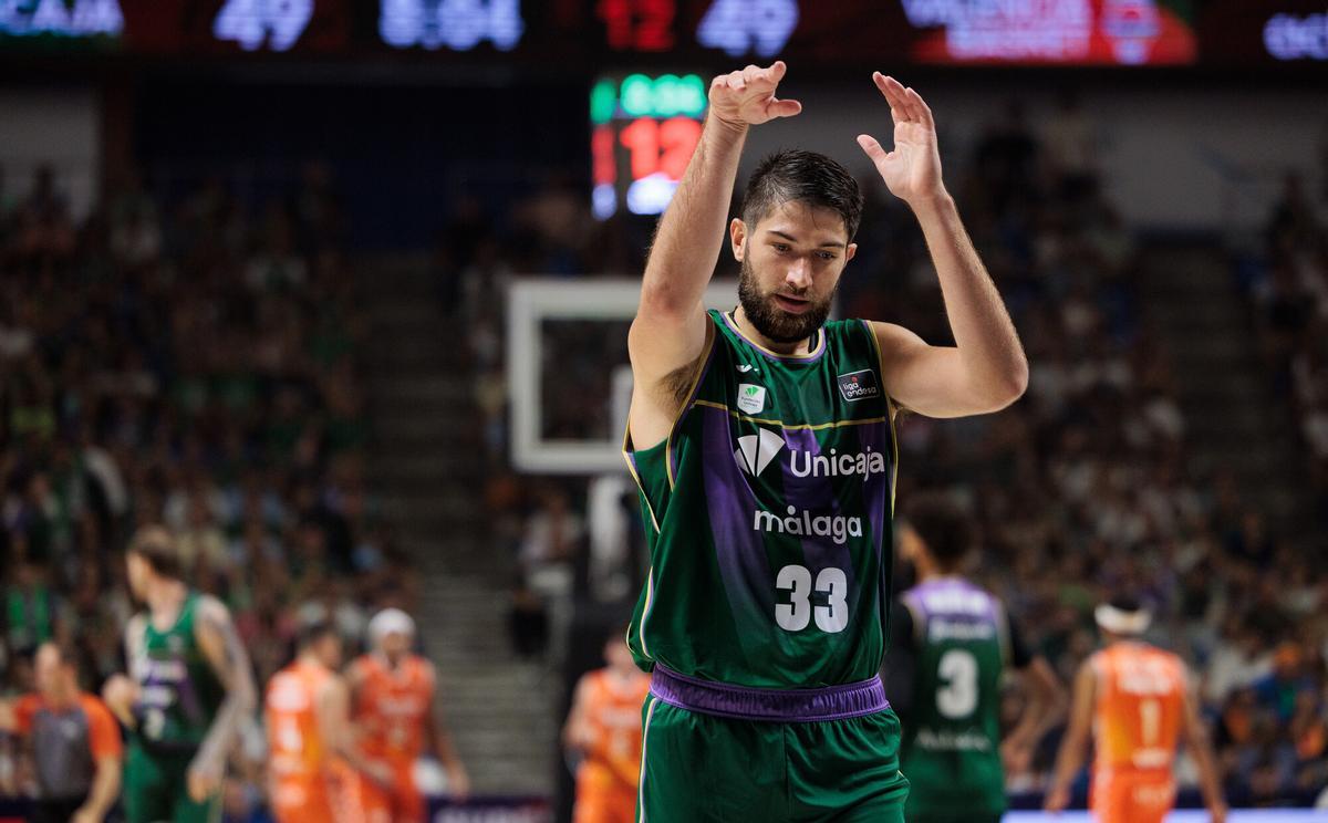 Killian Tillie, en el Unicaja-Valencia Basket.
