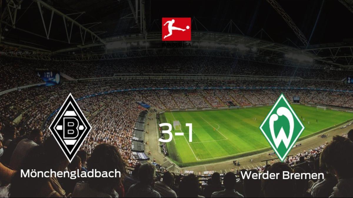 El Borussia Mönchengladbach gana 3-1 en su estadio frente al Werder Bremen