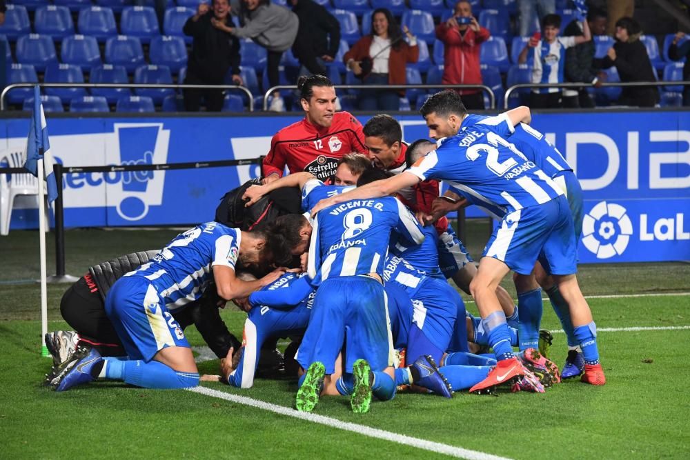 Penalti, el gol y la celebración del Dépor