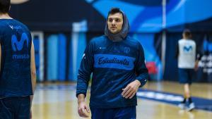 Alessandro Gentile, en un entrenamiento del Estudiantes de esta semana.