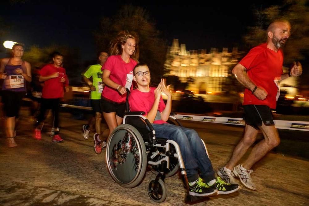 Carrera nocturna en el centro de Palma