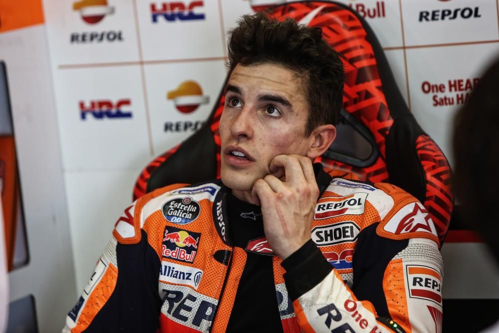 Marc Márquez en el test de Losail