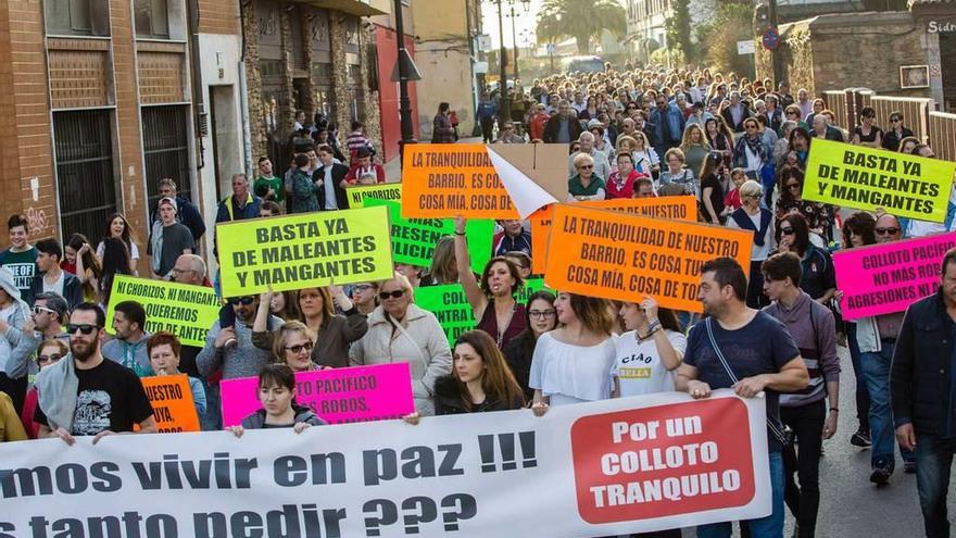 La manifestación del pasado viernes por las calles de Colloto.