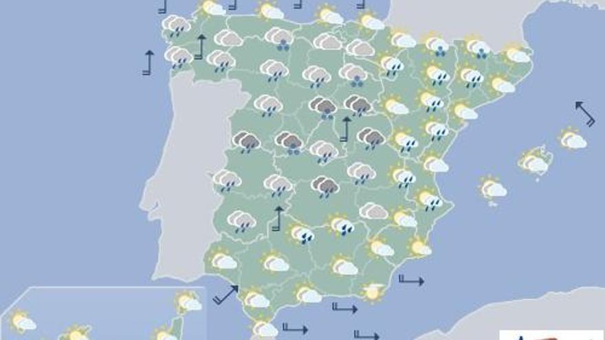 Nubes y claros y temperaturas en ascenso en Canarias