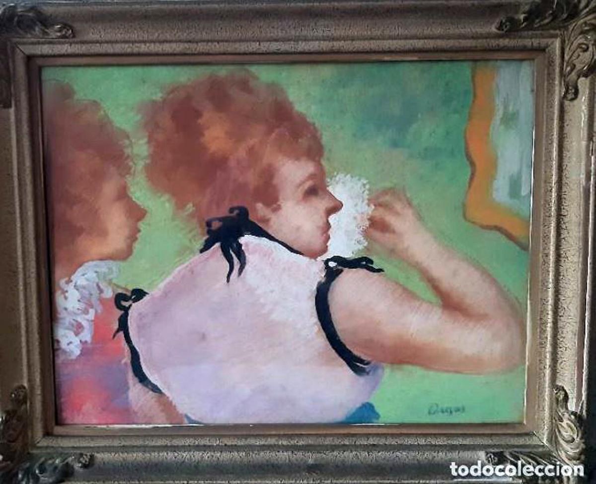 El cuadro de Degas de Todocolección, que resultó auténtico y no una copia.