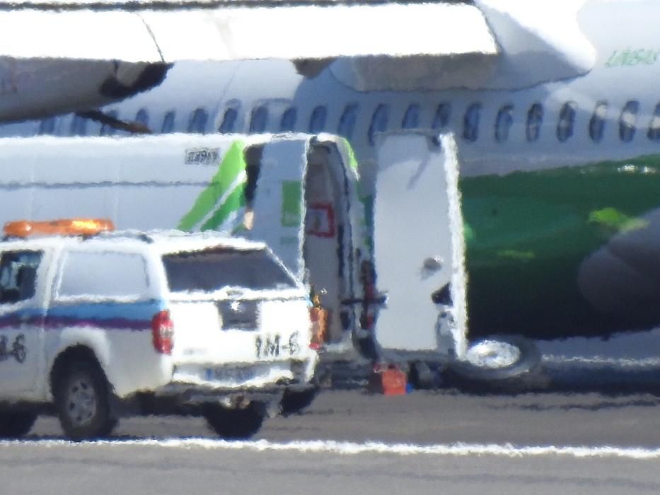 Detalles del avión del aterrizaje forzoso.