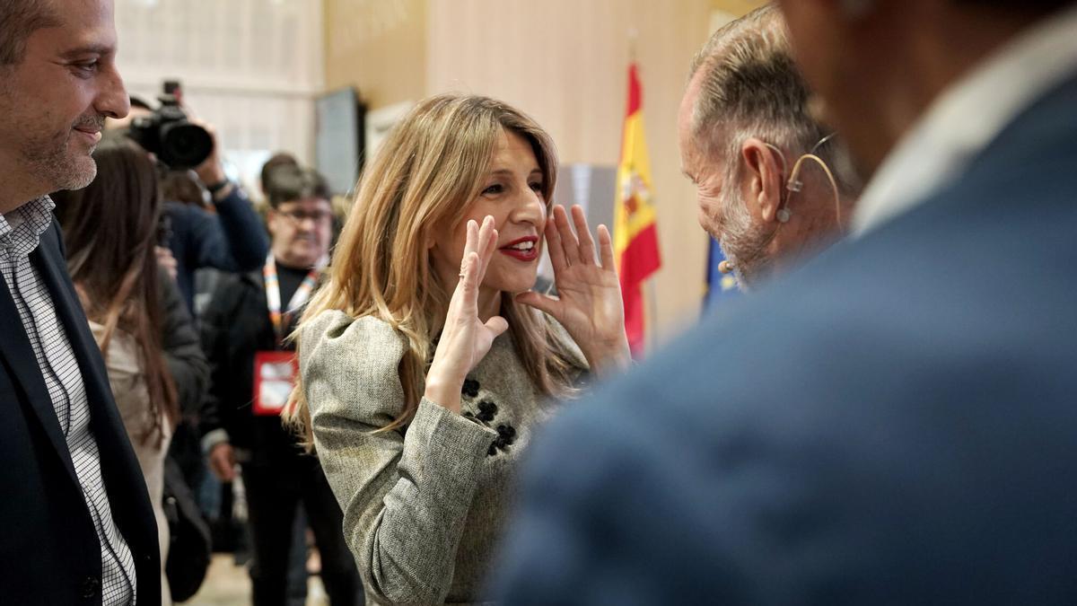Yolanda Díaz, vicepresidenta y ministra de Trabajo, en Fitur.