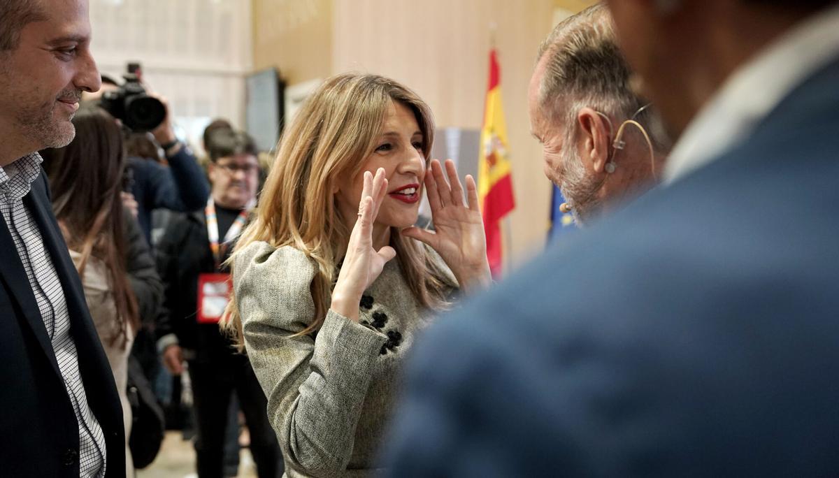 Yolanda Díaz, vicepresidenta y ministra de Trabajo, en Fitur.