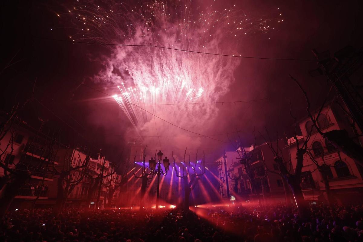 El espectáculo piromusical es uno de los momentos más esperados de sa Pobla.