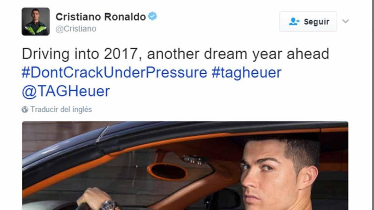 Un tuit de Cristiano Ronaldo es el mejor pagado