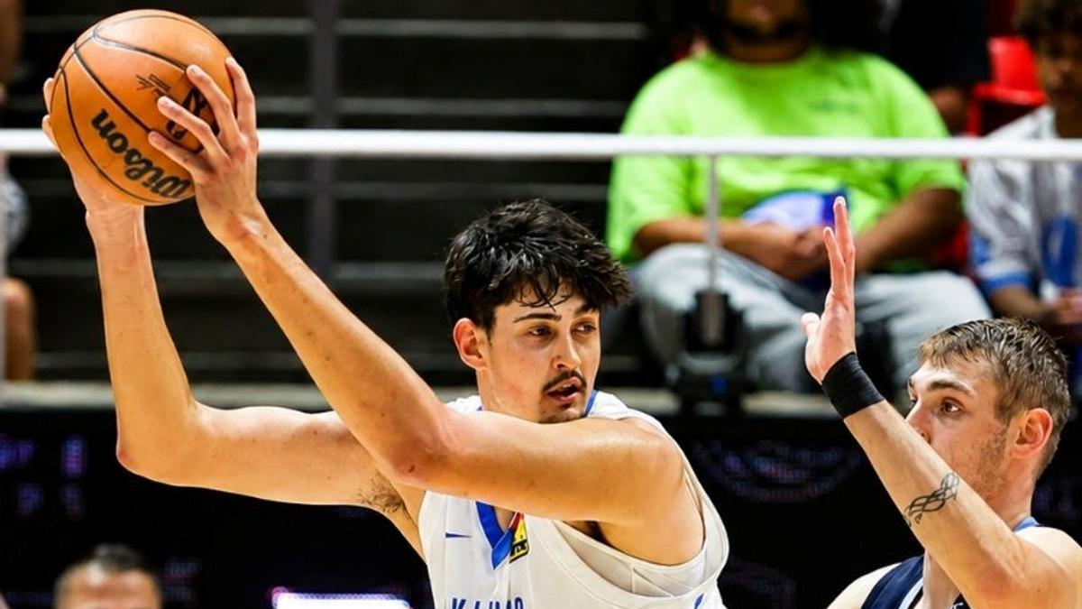 Aday Mara, en su estreno en la Summer League de Salt Lake City con los Thunder.