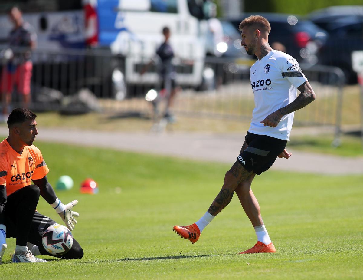 Castillejo, durante un entrenamiento