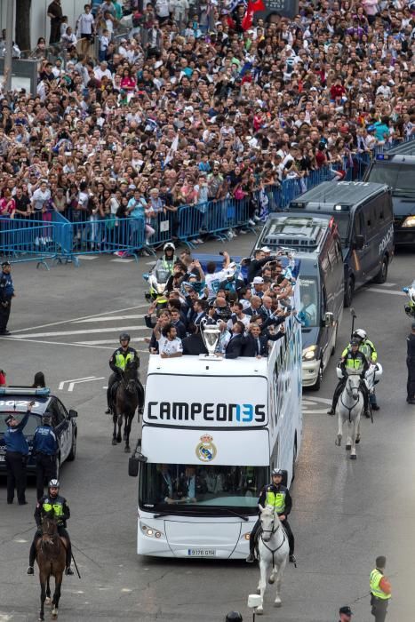 Las celebraciones del Real Madrid tras ganar su decimotercera Copa de Europa