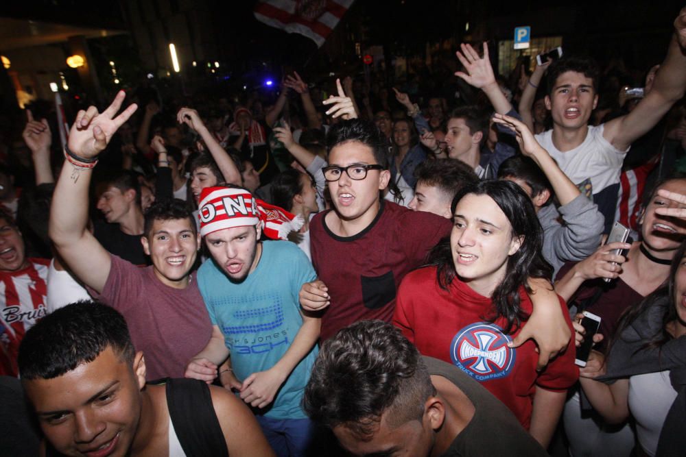 Celebració de l'ascens del Girona a Plaça Catalunya