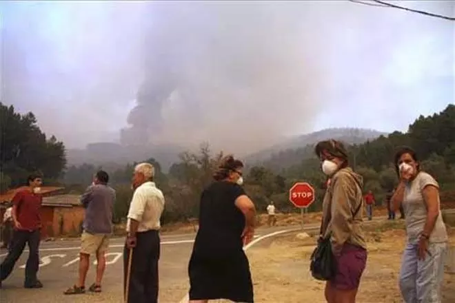Últimas imágenes del incendio de Las Hurdes