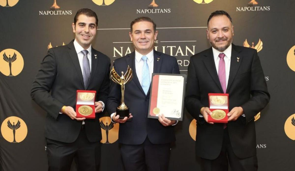 El periodista, con el alcalde de Guanajuato, en la edición 2021. | Cedida