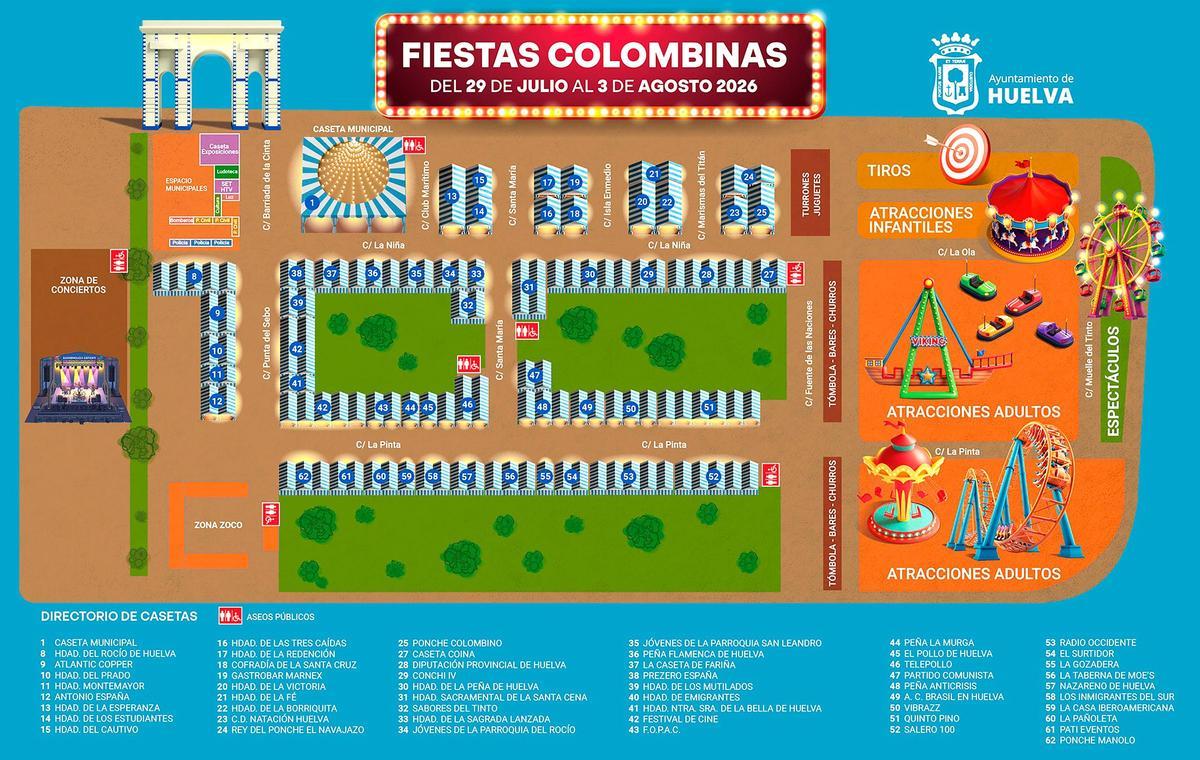 Plano de las Colombinas 2026.