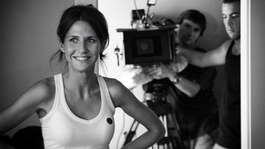 Manuela Burló, durante el rodaje de uno de sus cortos