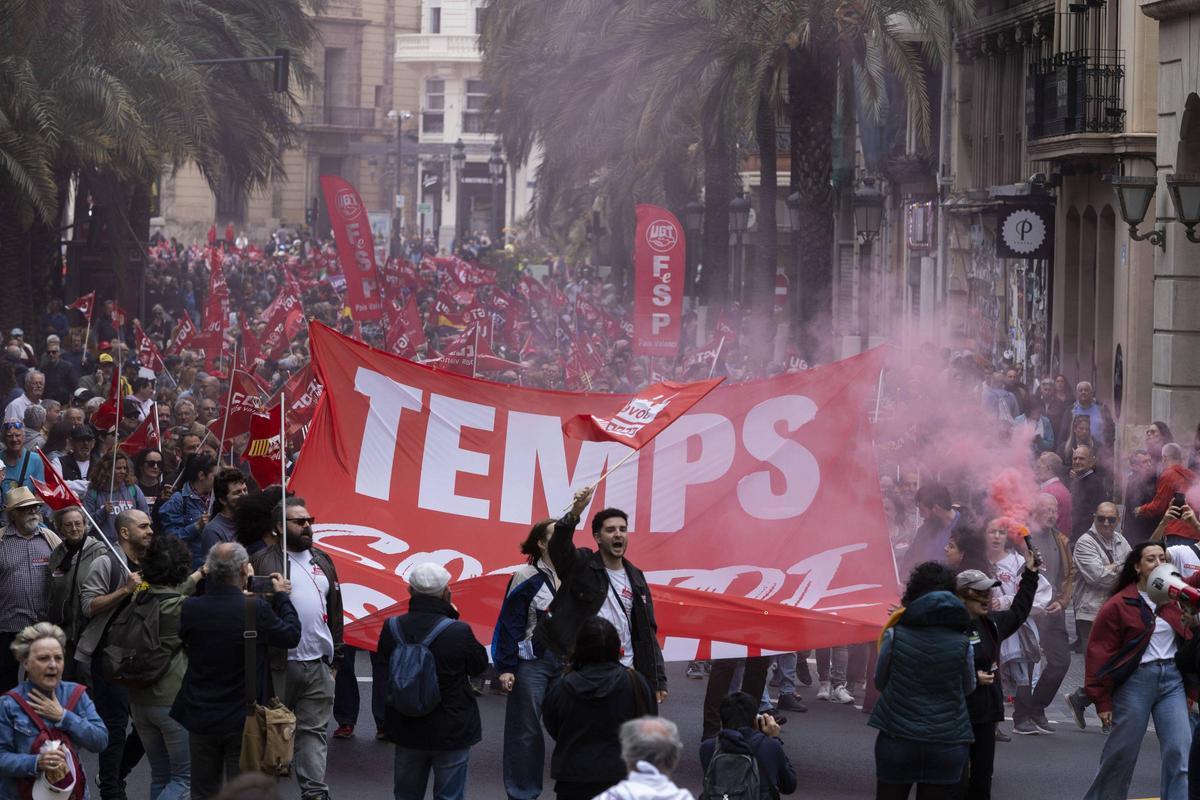Manifestación del 1 de Mayo de 2025 en valència.