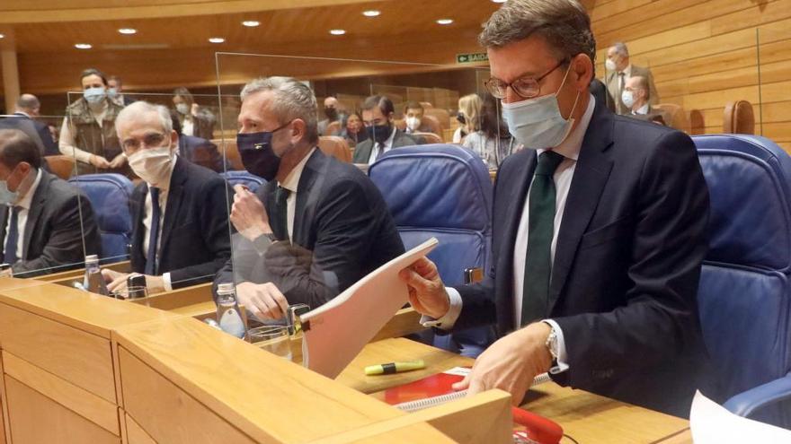 Alberto Núñez Feijóo en el Parlamento de Galicia.