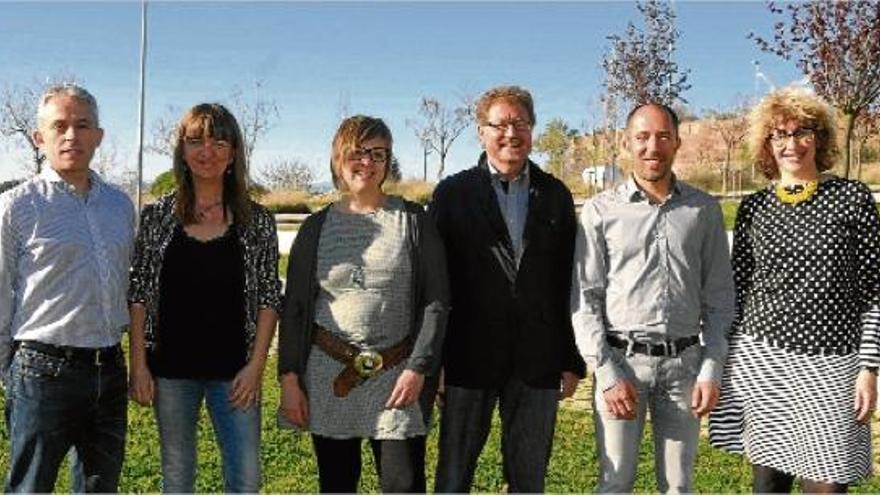 D&#039;esquerra a dreta, Jaume Torras, Maria Àngels Santolària, Mireia Estefanell, Pere Culell, Marc Aloy i Anna Crespo. Hi falten Cruz i Calduch