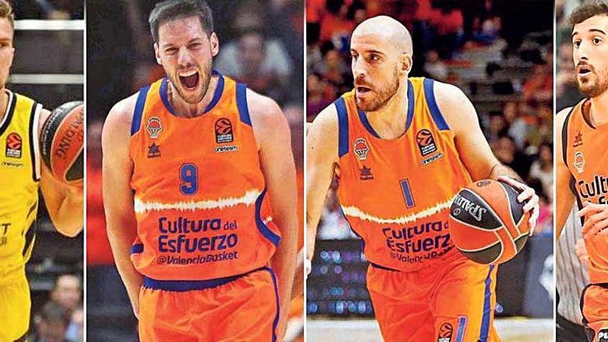 El Valencia Basket iniciará la pretemporada con cuatro bases