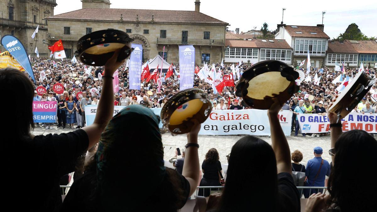 Manifestación do Día das Letras Galegas o ano pasado.