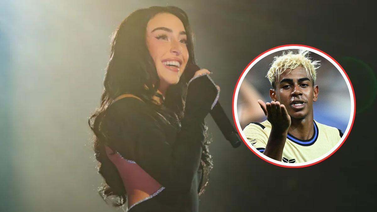 Lamine Yamal reacciona a Nicki Nicole cantando en su Rosario natal.