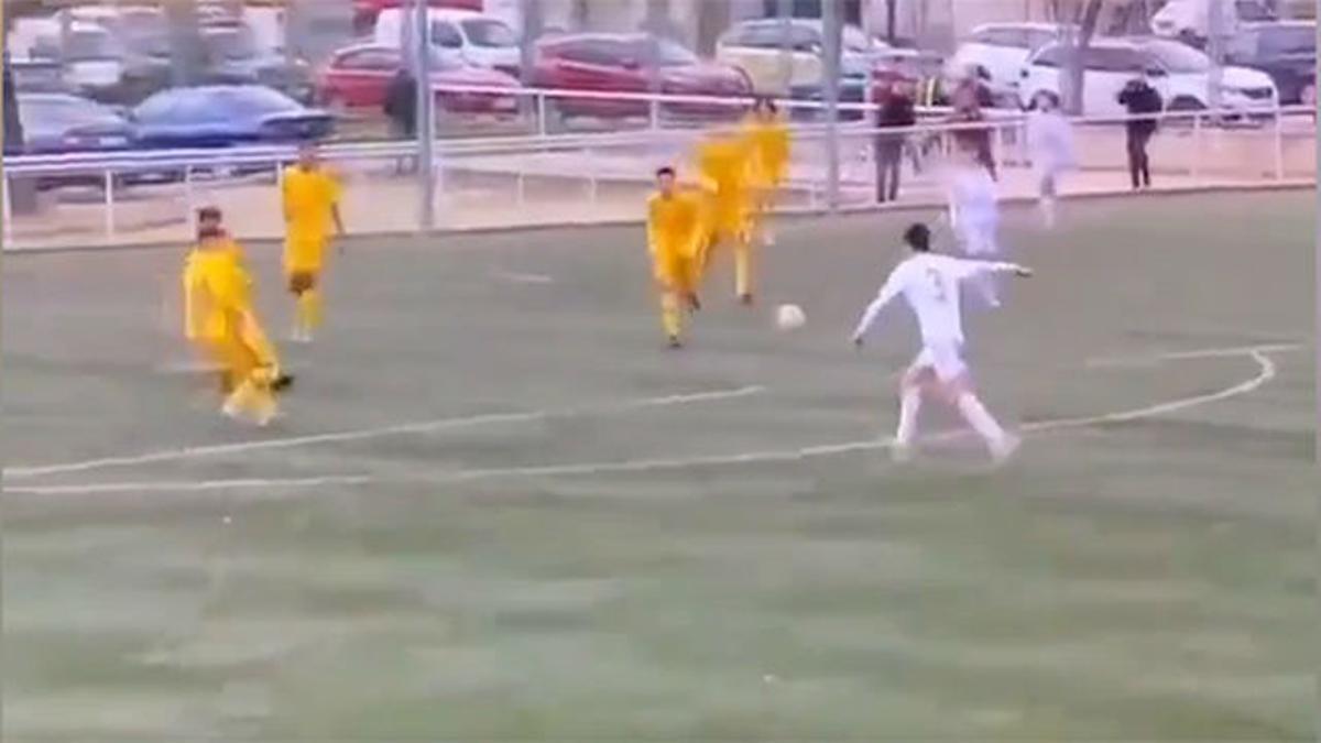 Así celebró Zidane el gol de su hijo, Elyaz