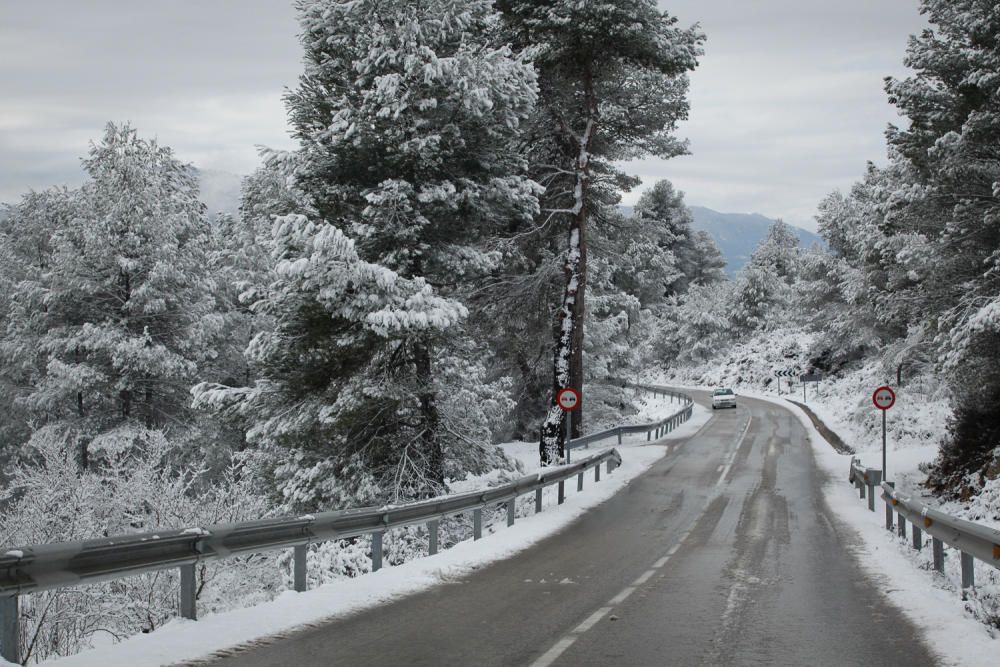 La nieve cubre la comarca de l'Alcoià