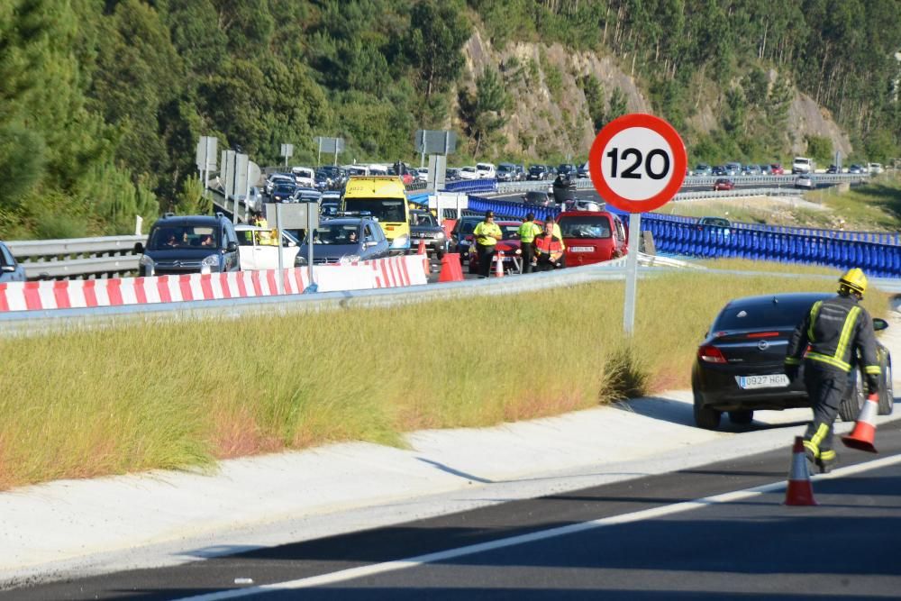 Accidente en la autovía de O Morrazo