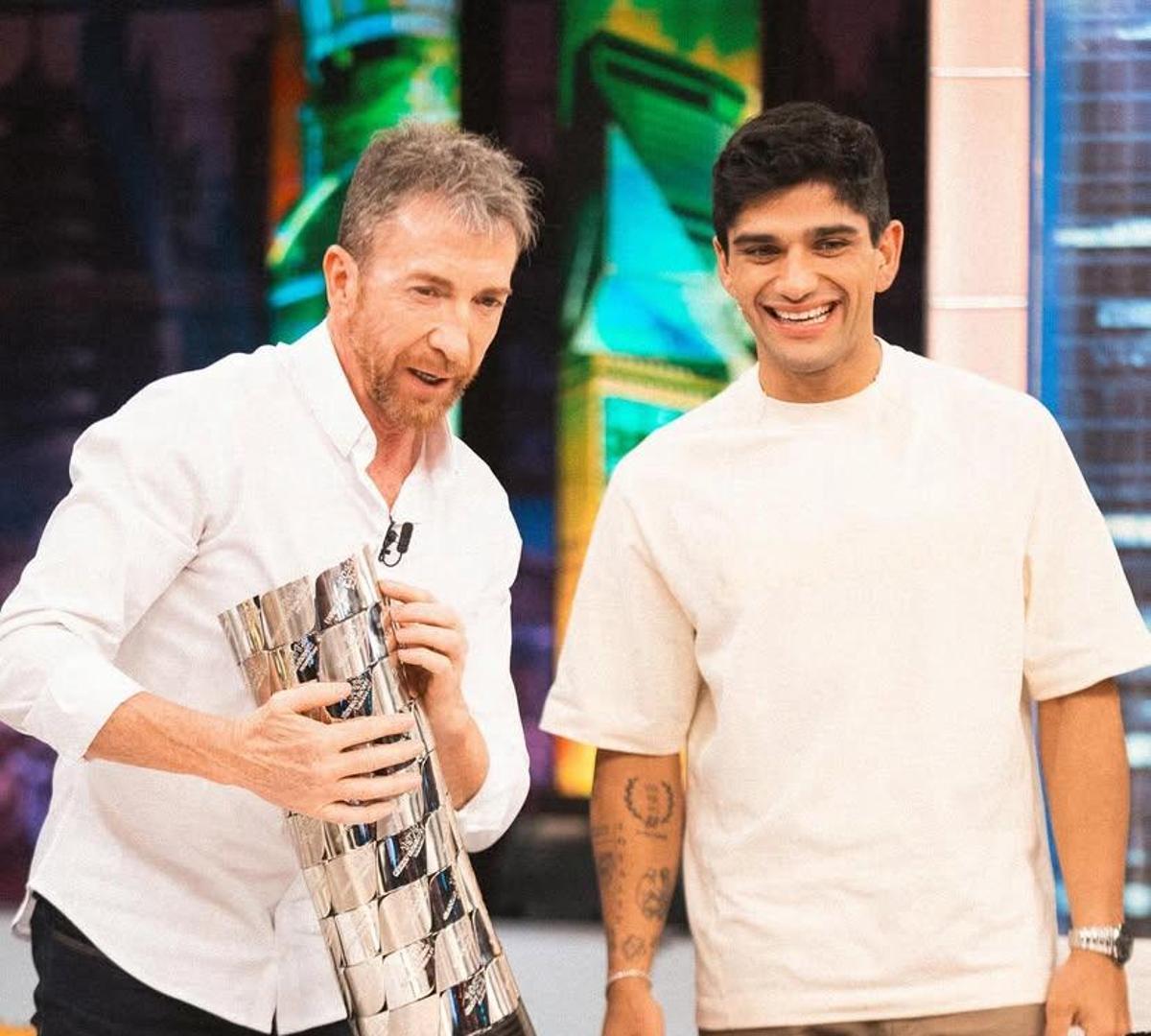 Jorge Martín, con Pablo Motos en 'El Hormiguero'