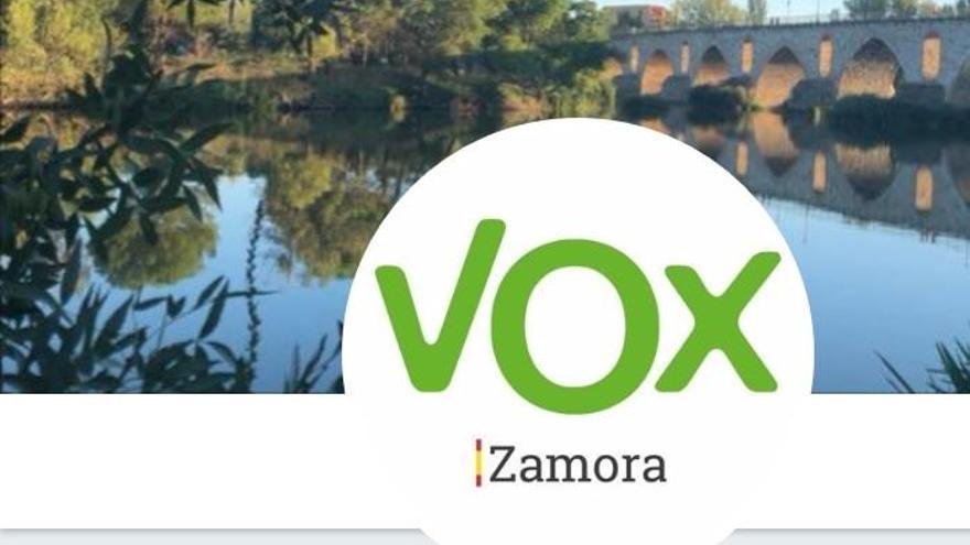 Perfil oficial de VOX Zamora en Twitter.