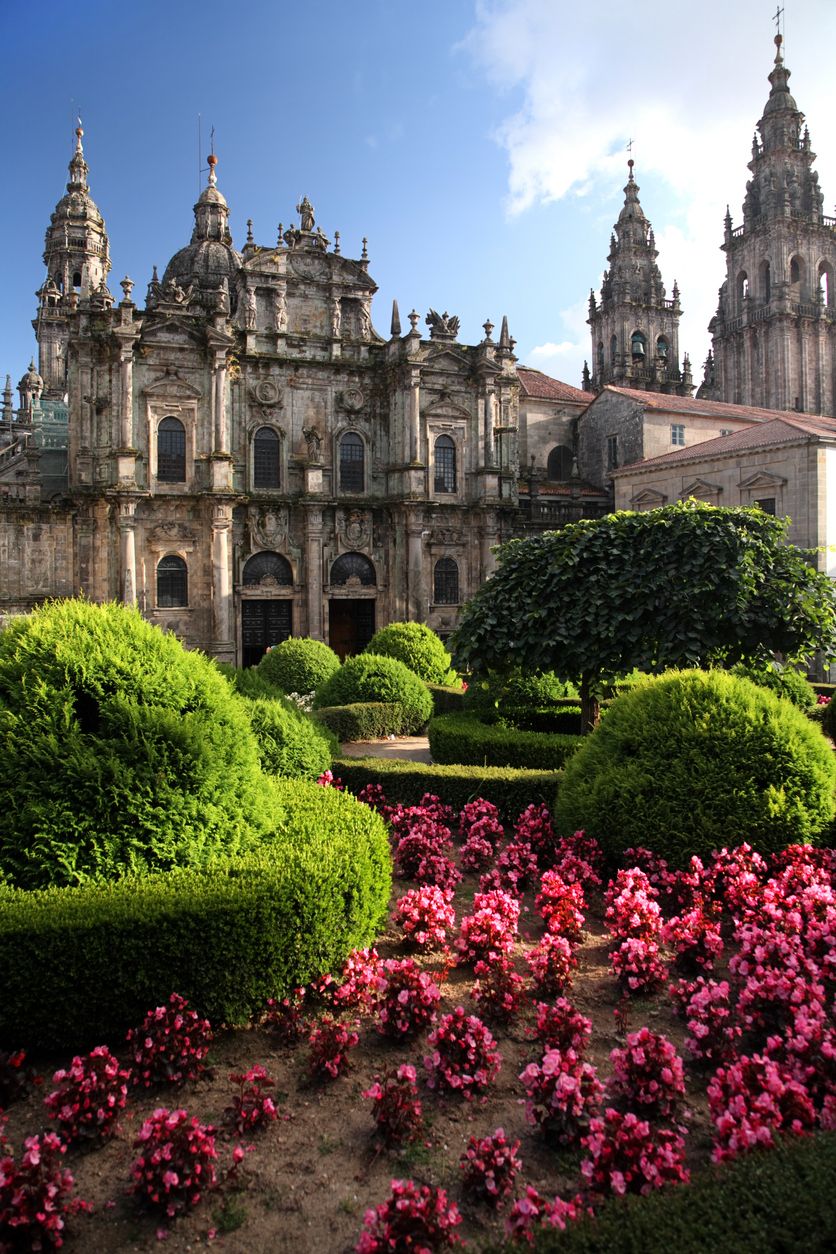 Entrada norte de la Catedral de Santiago de Compostela.