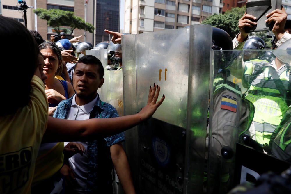 Incidentes en la marcha opositora en Venezuela