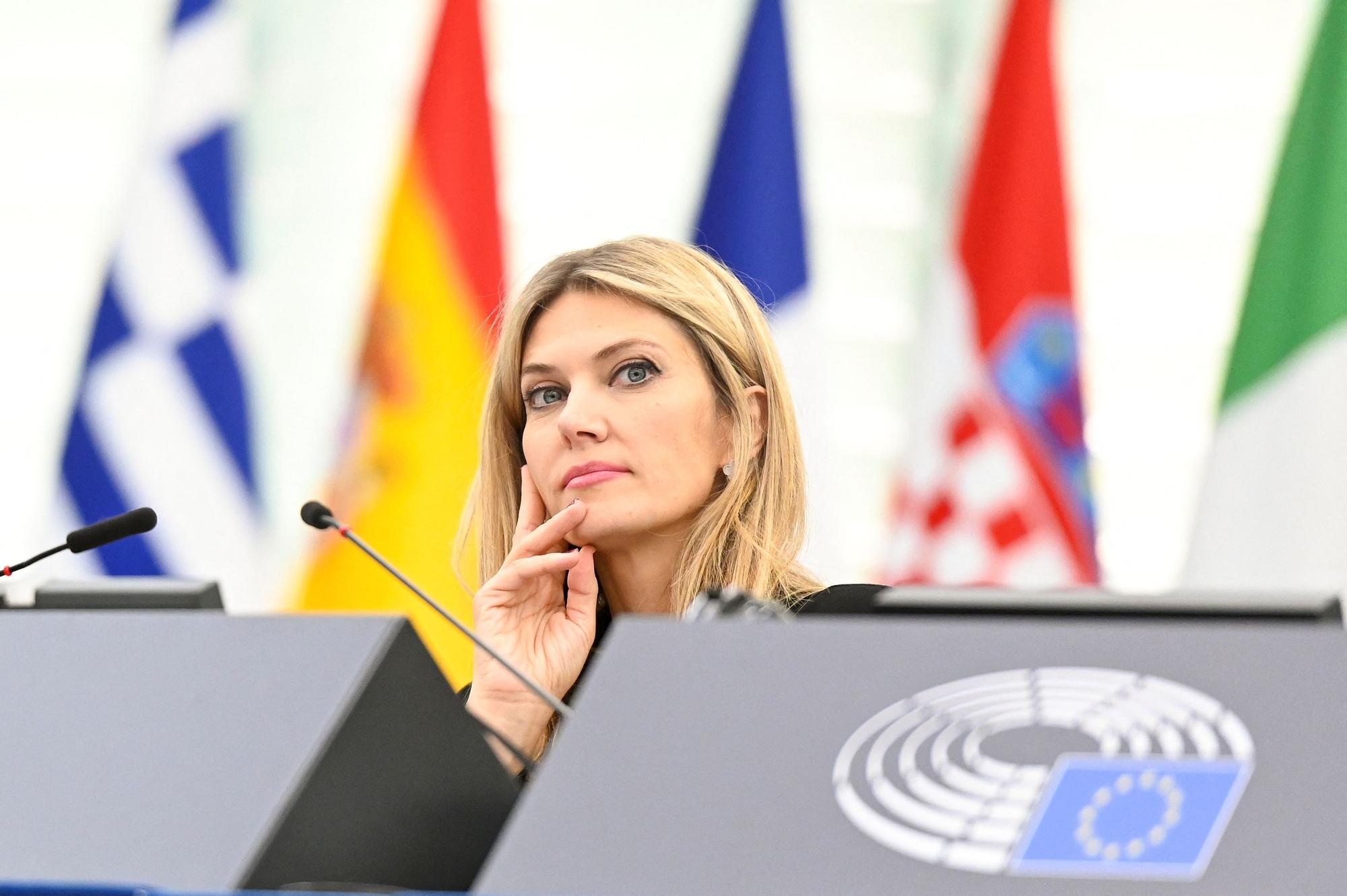 La ya ex vicepresidenta del Parlamento Europeo, la socialista Eva Kaili, implicada en el 'Qatargate', el pasado mes de noviembre.