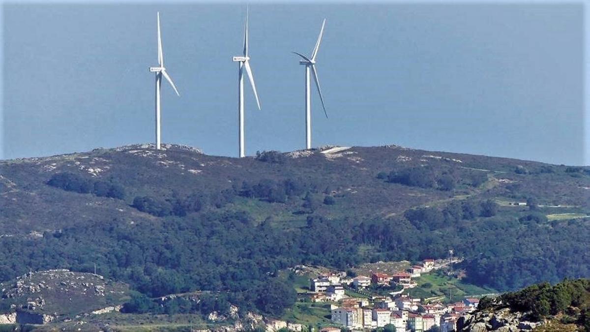 Aeroxeradores do parque eólico de Corme (Ponteceso)