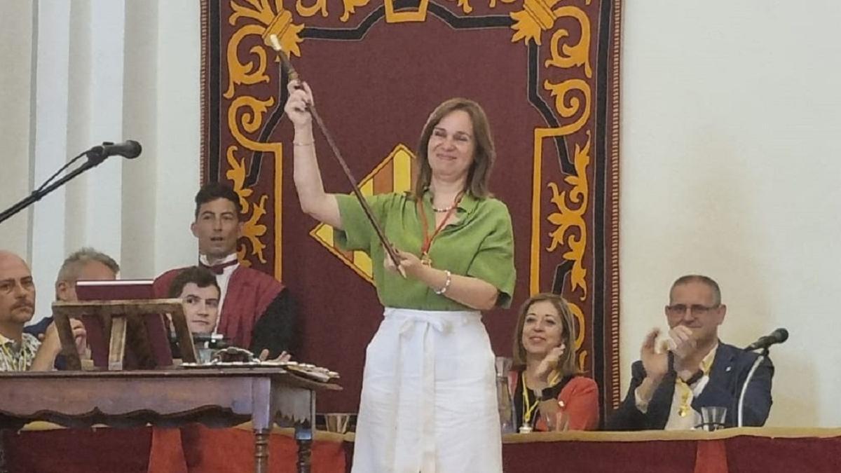 Isabel López tras ser investida por tercera vez como alcaldesa