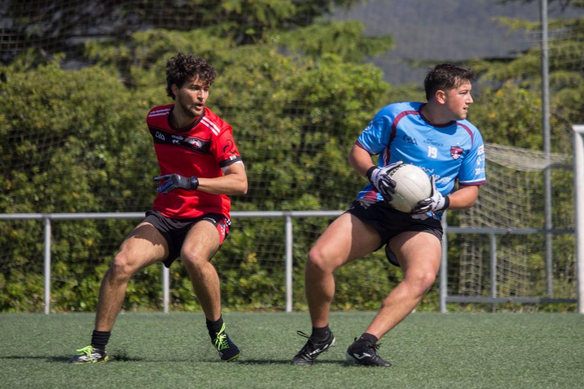 Un instante del partido entre Keltoi y Fillos de Breogán en A Coruña